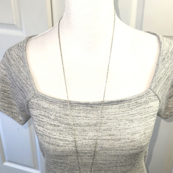 GARAGE LIGHT GREY SPRING/SUMMER DRESS SHORT SLEEVES SIZE M NEW WITH TAGS - Picture 3 of 10